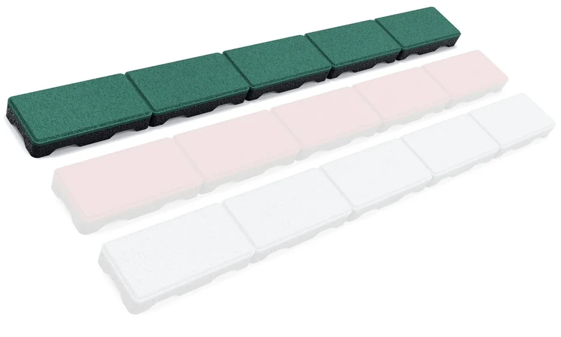 RDX Racedesign Secuplay Rubber Mowing Edge - 100x10x3,6cm - Green - Pack of 10 pieces