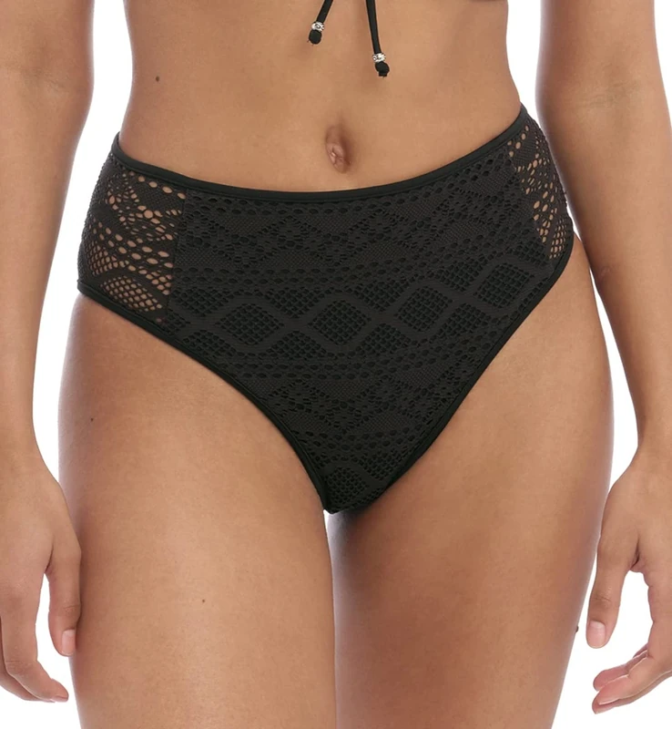 Freya Sundance High-Waist Bikini Bottom, Black, X-Small
