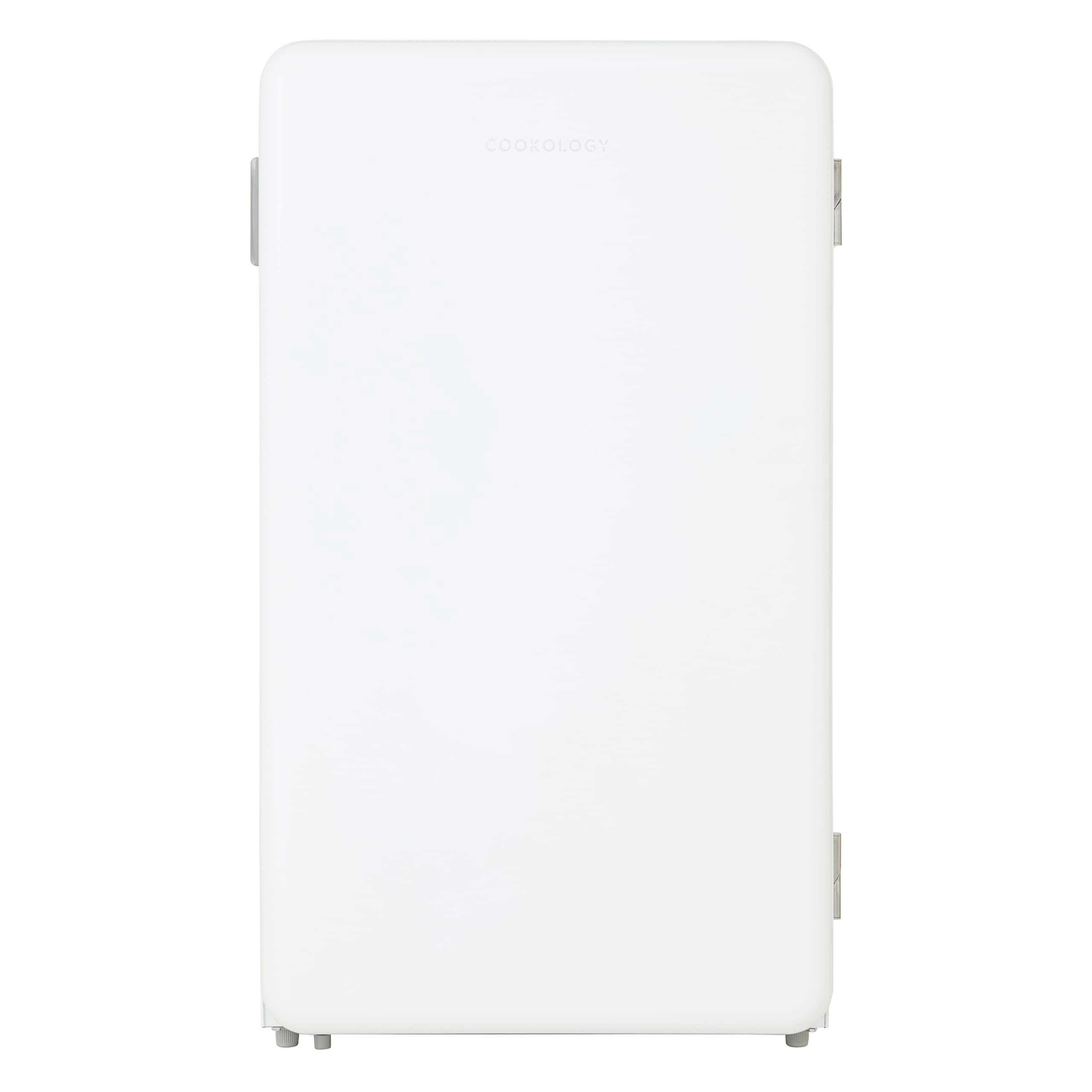 Cookology Retro under counter Freestanding Fridge in White - 93 Litre Capacity - Adjustable Temperature Control & Legs - Self Closing Door and Chiller Box