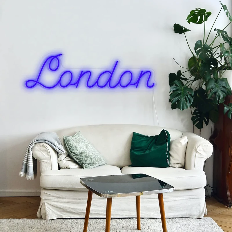 LED Signs London 80 Lifestyle Blue - Image 1