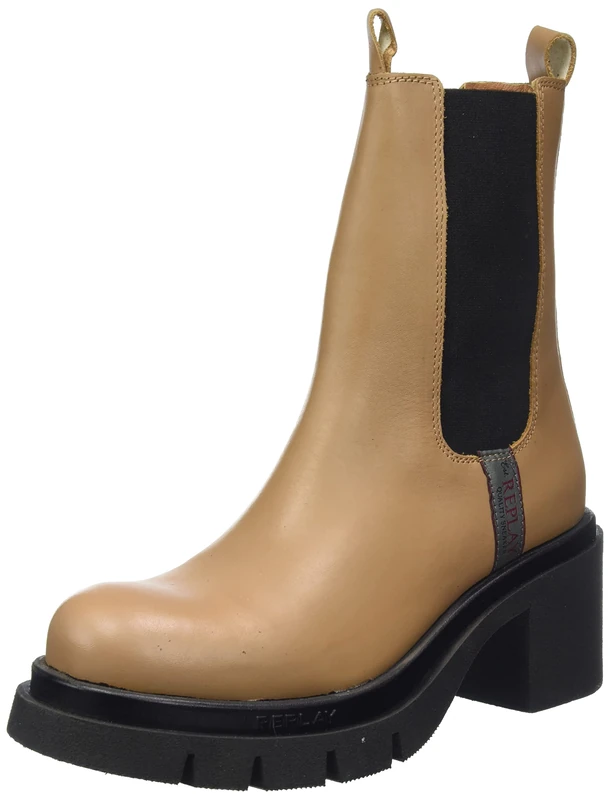 REPLAY Women's Avryl Dual Chelsea Boot, 138camel, 4.5 UK
