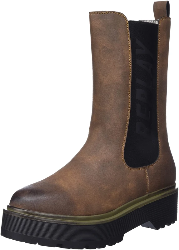 Replay Women's Doc Chelsea Boot, 012Brown, 6 UK - Image 1