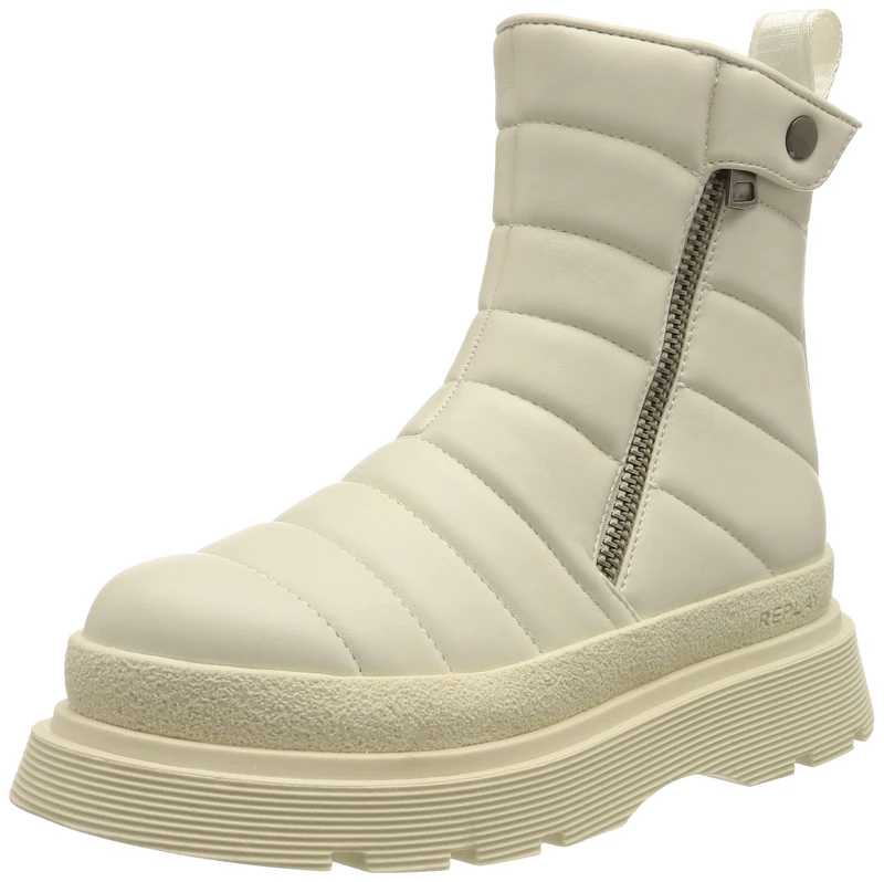 Replay Women's Artic Padded Half Length Boots, 061white, 7 UK - Image 1