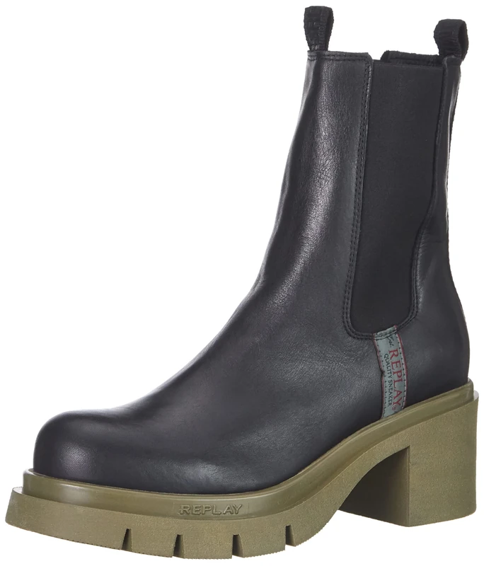 Replay Women's Avryl Dual Chelsea Boots, 003black., 7 UK