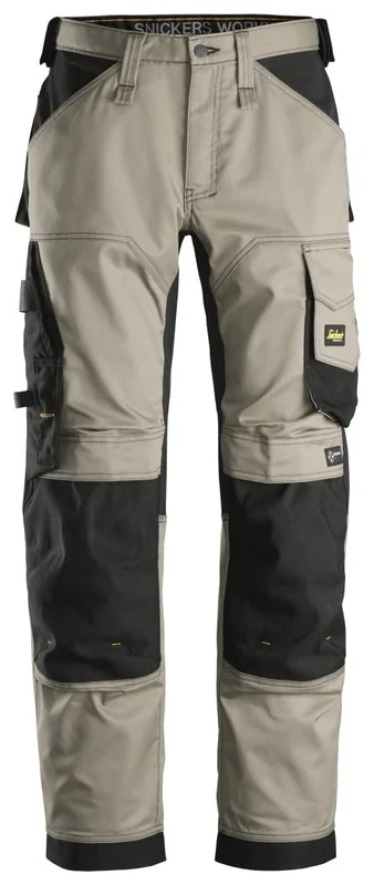 Snickers Workwear Men's Allroundwork Stretch Loose Fit Work Pants, Khaki/Black, 36W x 30L - Image 1