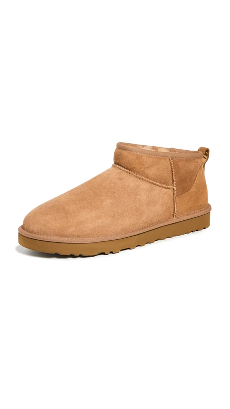UGG Men's Classic Ultra Mini Slippers, Brown, 9 UK