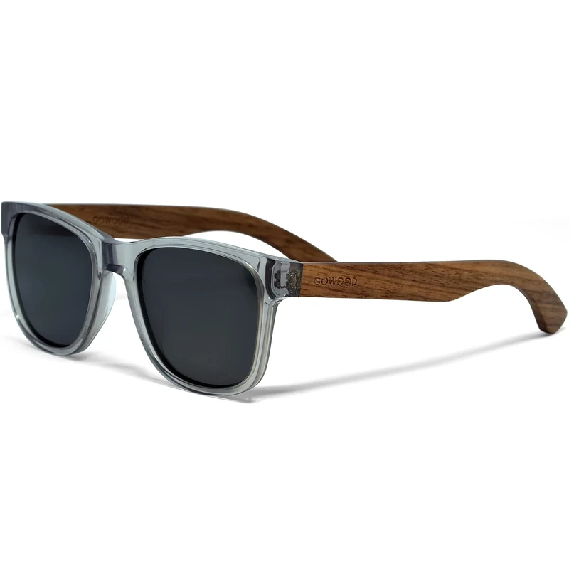 GOWOOD Walnut Wood & Acetate Polarized Sunglasses - UV400 Protection