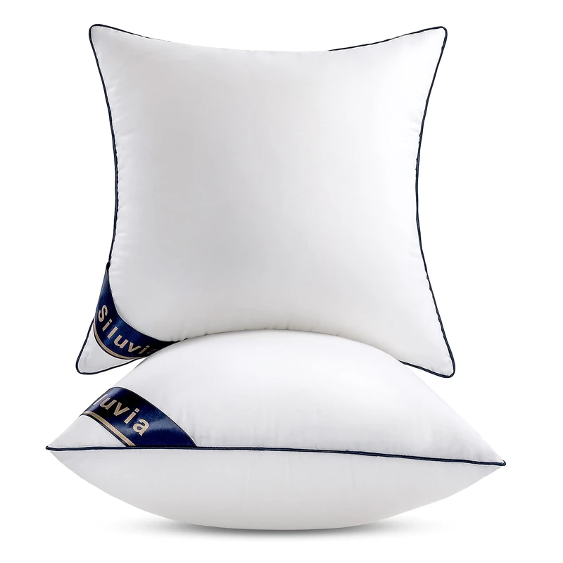 Siluvia YEBABFIT 24 x 24 Pillow Inserts Decorative 24 Pillow Inserts Square Interior Sofa Pillow Inserts Throw Pillow Insert Pair White Couch Pillow (2, 24 x 24 Inches) - Image 1