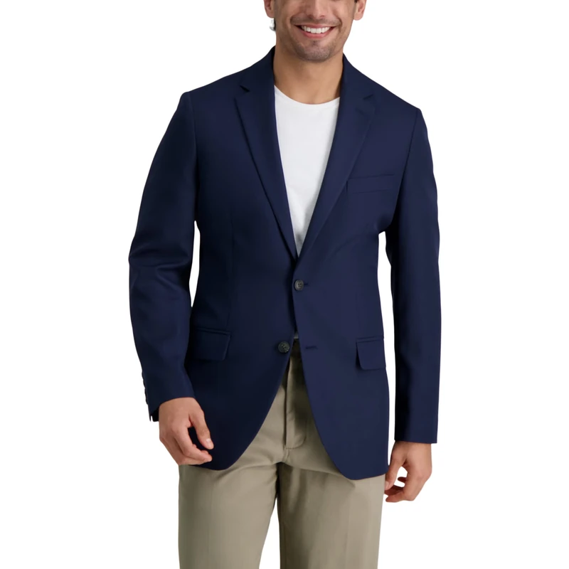 Haggar Men's Active Series Classic Fit Gabardine Blazer - Indigo