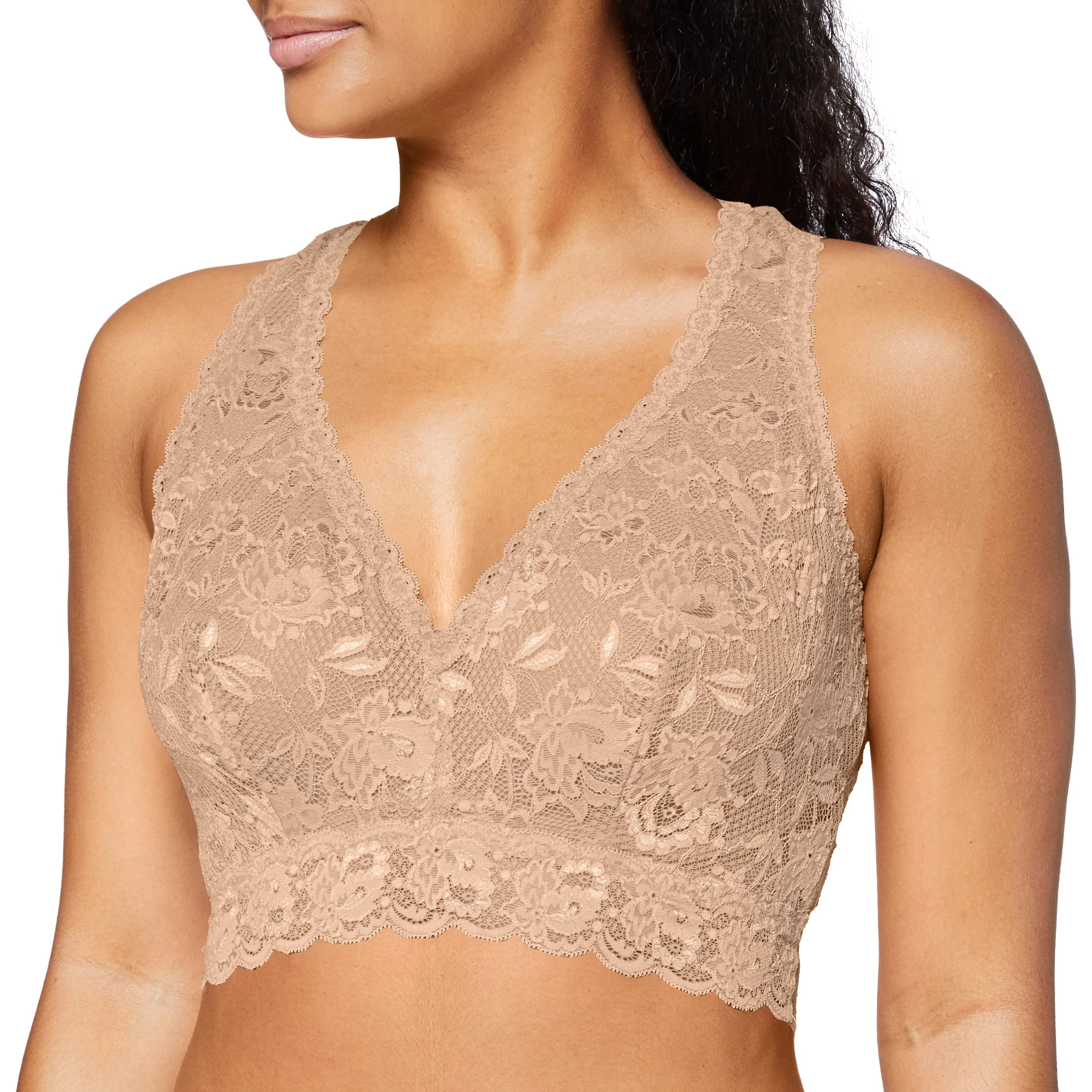 Cosabella Womens Say Never Super Curvy Racie Racerback Bralette, Camel, S