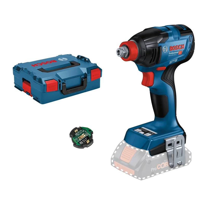 Bosch Professional 18V System Cordless Impact Driver GDX 18V-210 C (max. Torque of 210 Nm, Without Battery/Charger, incl. 1 x GCY 42 Bluetooth Low Energy Module, L-BOXX 136)