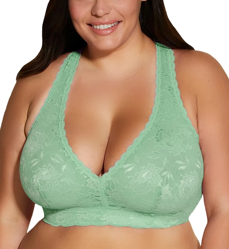Cosabella Women's Say Never Ultra Curvy Racie Racerback Bralette, Ghana Green, S