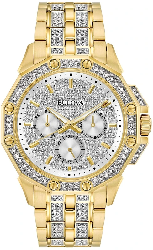 Bulova Mens Multi Dial Watch Crystal Octava