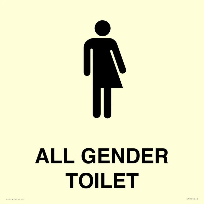 Non-gender specific Sign - 400x400mm - S40 - Image 1