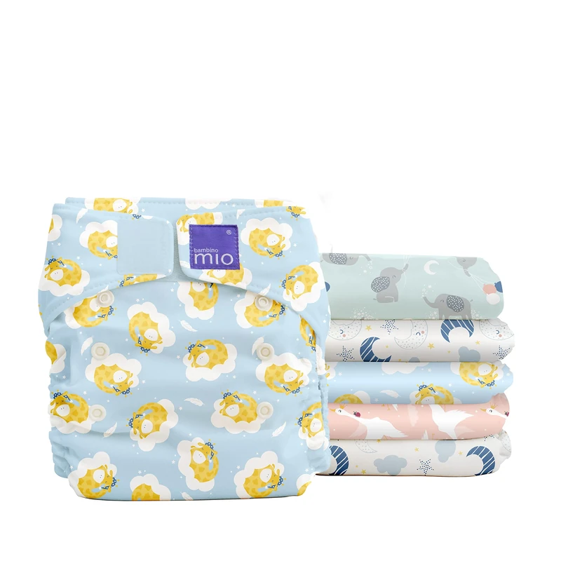 Bambino Mio, Washable Miosolo Classic Nappies, Reusable Cloth Nappies Set (Dreamland) Baby and Toddler (Dreamland)