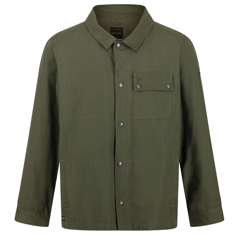 Regatta Mens Jayden Long Sleeve Plain Shirt Capulet XXL - Image 1