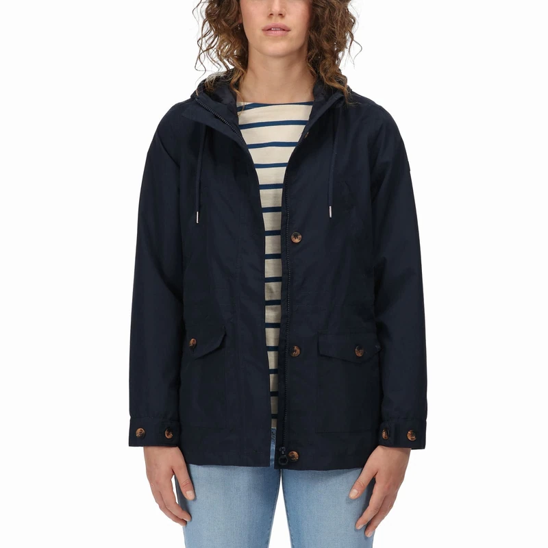 Regatta Womens Nahla Waterproof Hooded Jacket - Navy - 14 - Image 1
