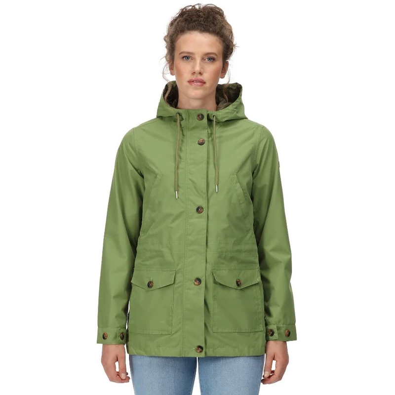 Regatta Womens/Ladies Nahla Waterproof Jacket (16 UK) (Green Fields)