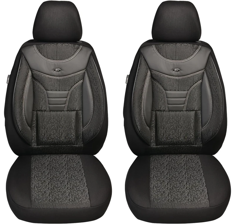 BREMER SITZBEZÜGE Made-to-Measure Car Seat Covers Compatible with Peugeot 2008 Driver & Passenger Set from 2019 / Pack of 2 in Black