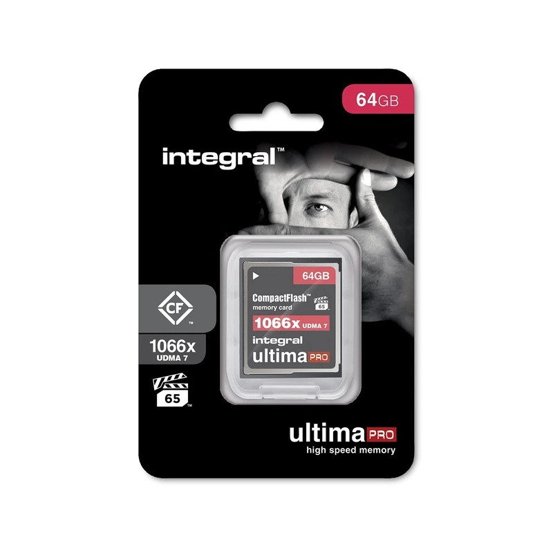 Integral 64GB Compact Flash Card UDMA-7 1066x Speed VPG-65 160MB/s Read and 135MB/s Write Professional High Speed Card