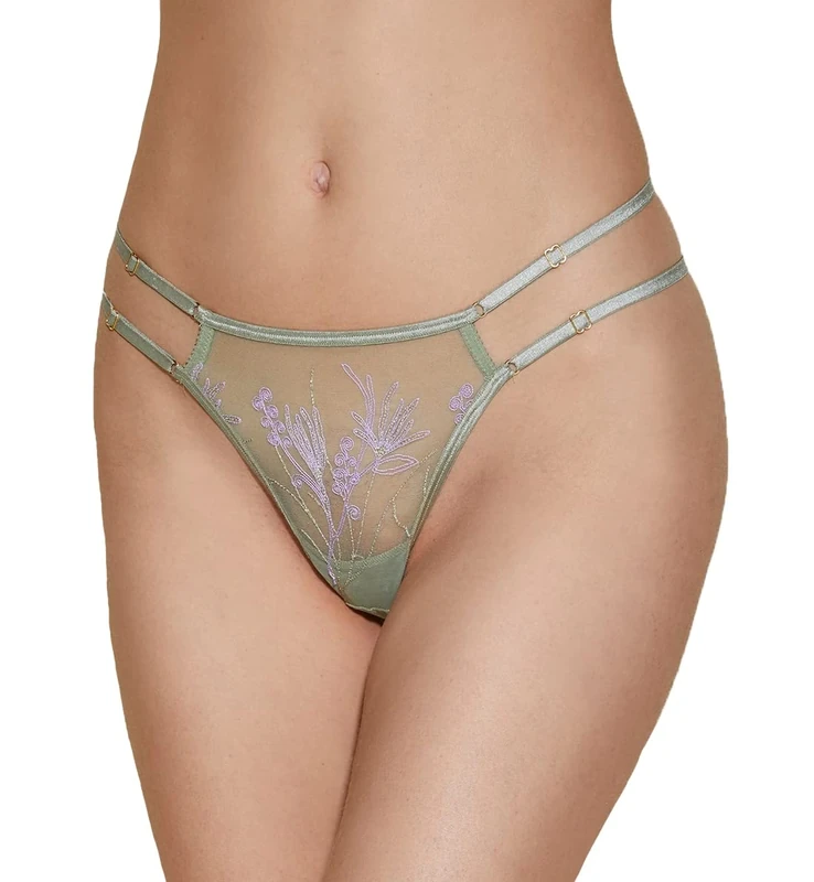 Cosabella Women's Kalahari Thong Panties, Nile Mist, L-x-L
