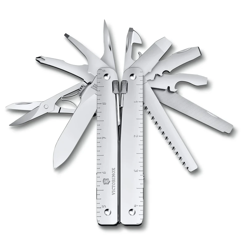 Victorinox Swiss Tool MX Swiss Army Knife 26 Functions Including Pliers, Screwdriver, Can Opener, Nylon Belt Bag