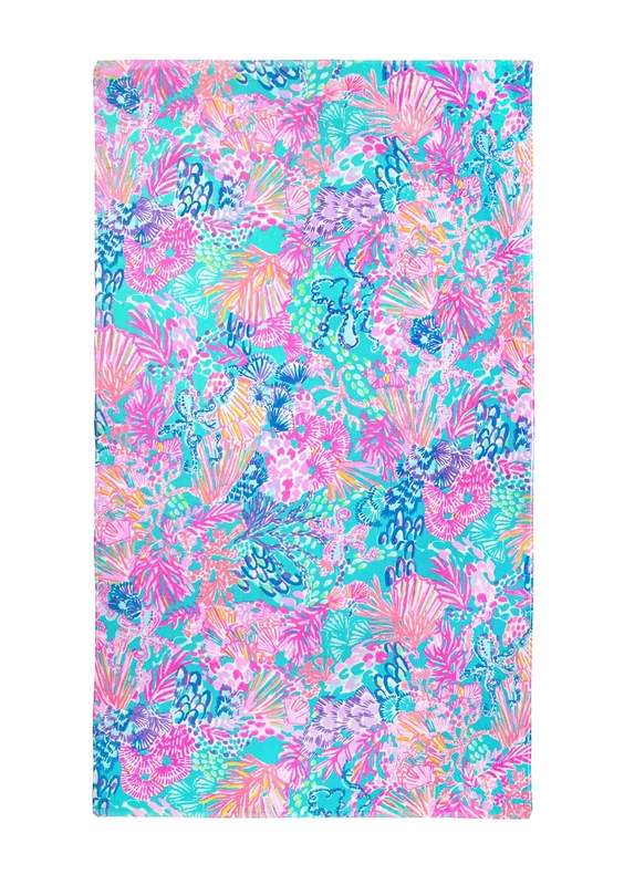 Lilly Pulitzer Oversized Pool/Beach Towel, 40 x 70, Large Terry Cloth Towel for Adults, Splendor in The Sand