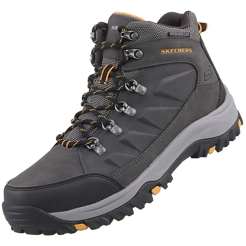 Skechers Men's Relment Daggett Hiking Boot, Charcoal Synthetic, 9 UK