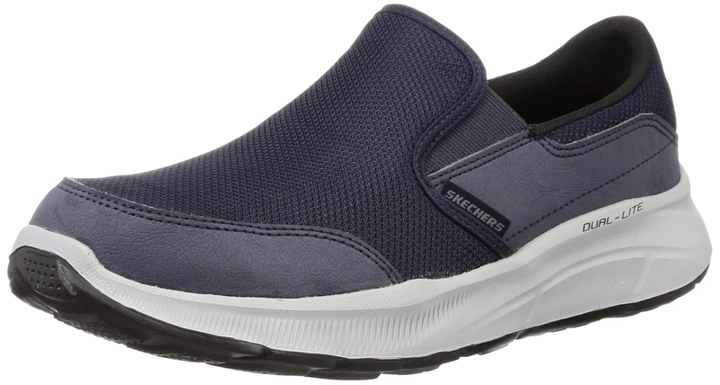 Skechers Mens Equalizer 5.0 Persistable Sneaker, Navy Mesh Duraleather Trim, 11 UK