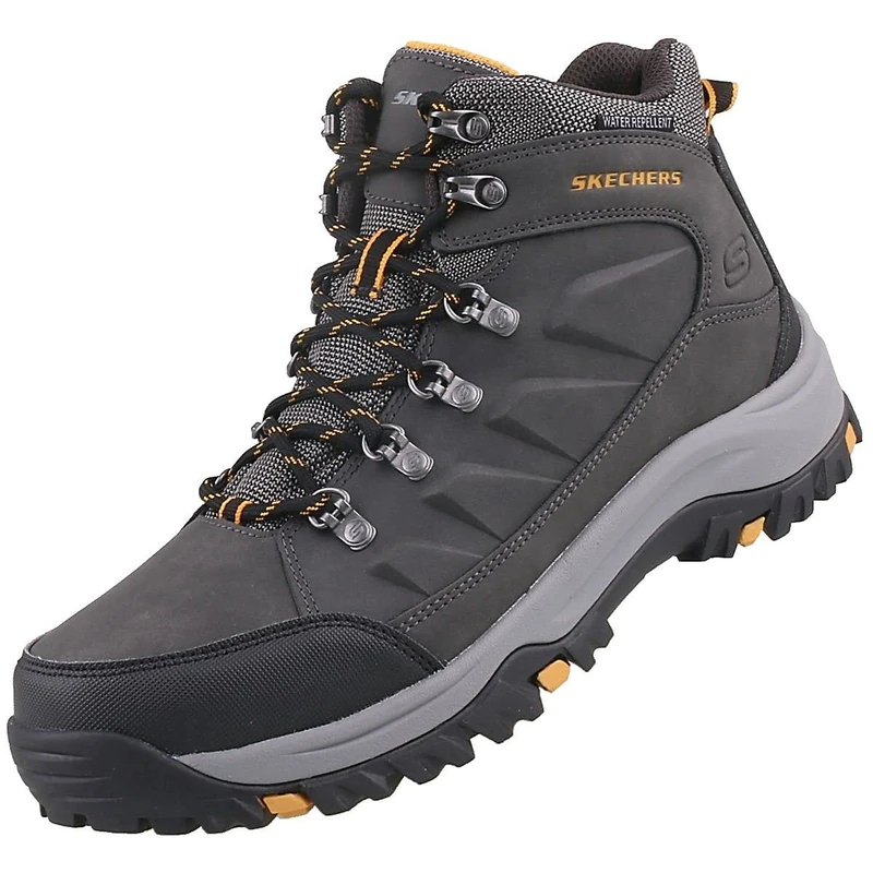 Skechers Men's Relment Daggett Sneaker, Charcoal Synthetic, 7.5 UK