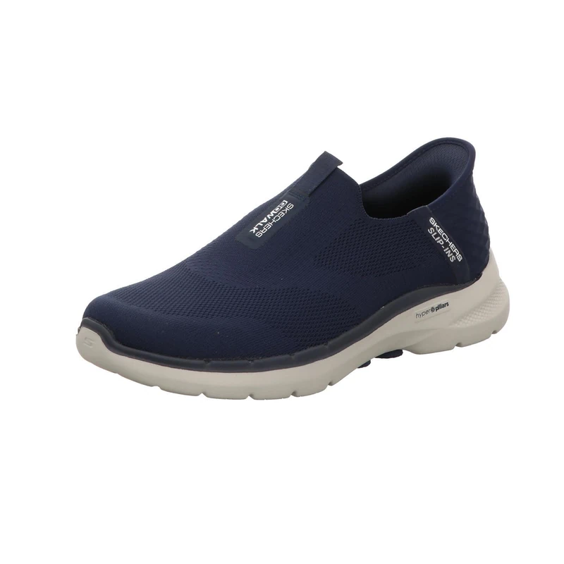 Skechers Men's 216278 NVY Sneaker, Navy Textile/Navy Synthetic/Navy Trim, 9.5 UK