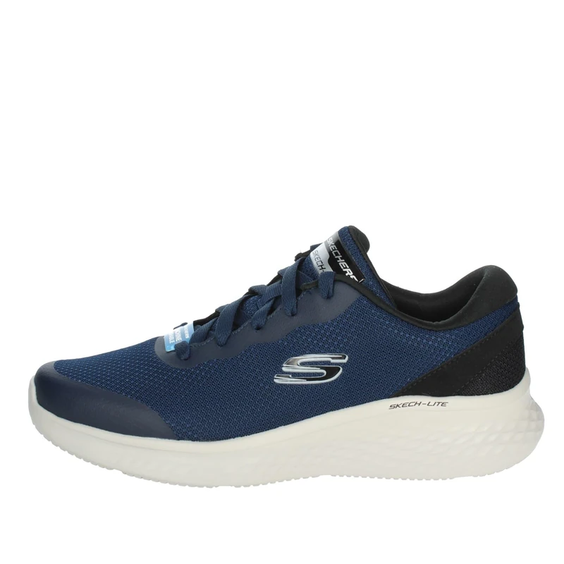 Skechers Men's Skech-Lite Pro Clear Rush Sneaker, Navy Mesh/Duraleather/Trim, 6.5 UK