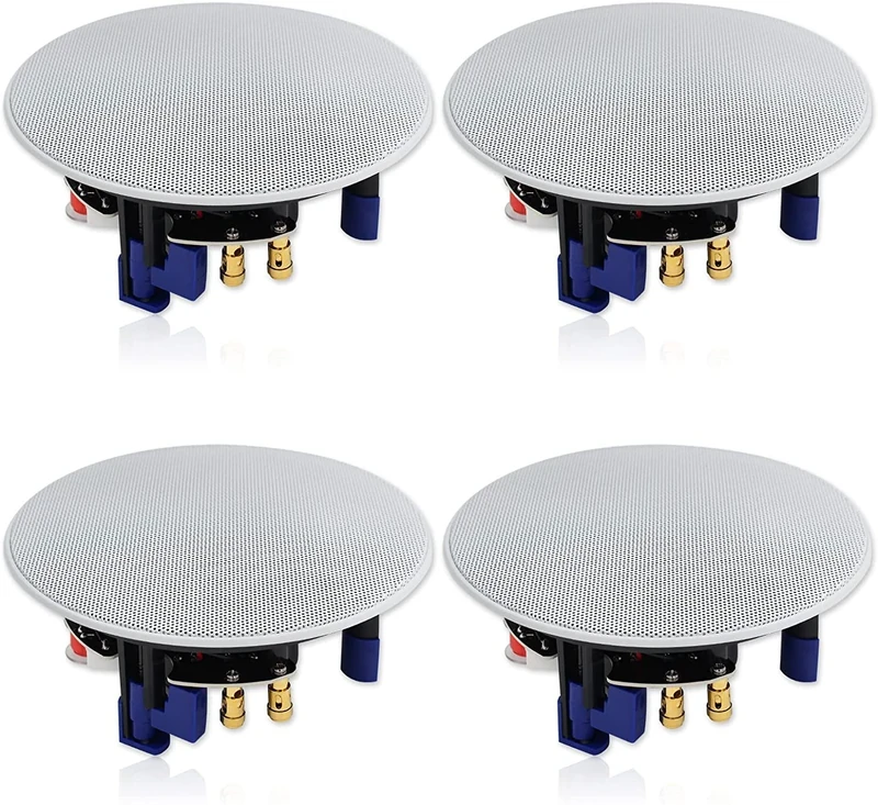 Herdio 4 Inches Ceiling Speakers 160 Watts 2 Way Flush Mount Perfect for Bathroom Kitchen Living Room Office