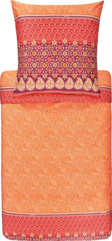 Bassetti Bed Linen, Cotton, Orange, 155 x 220 cm