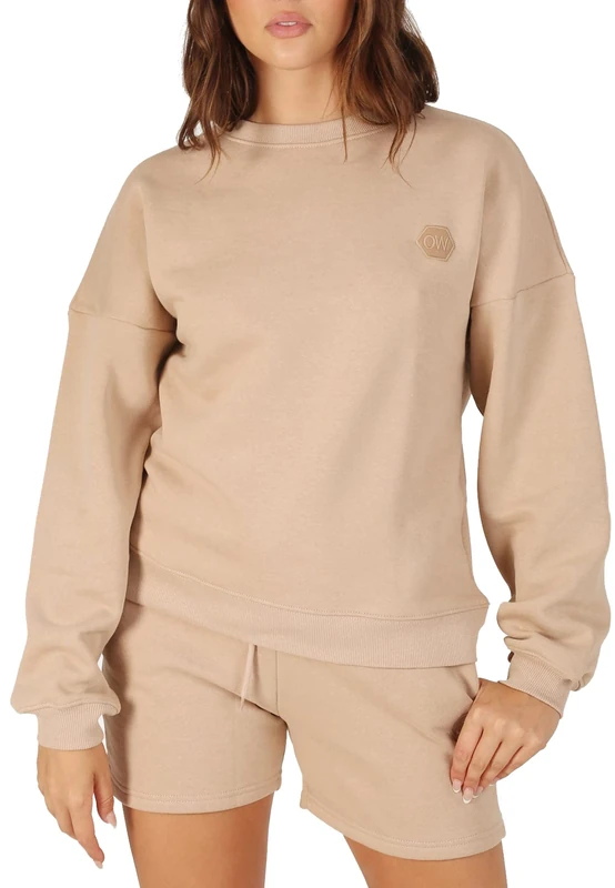 OW Intimates Women's Sophie Crewneck Sweatshirt, nude, XS - Image 1
