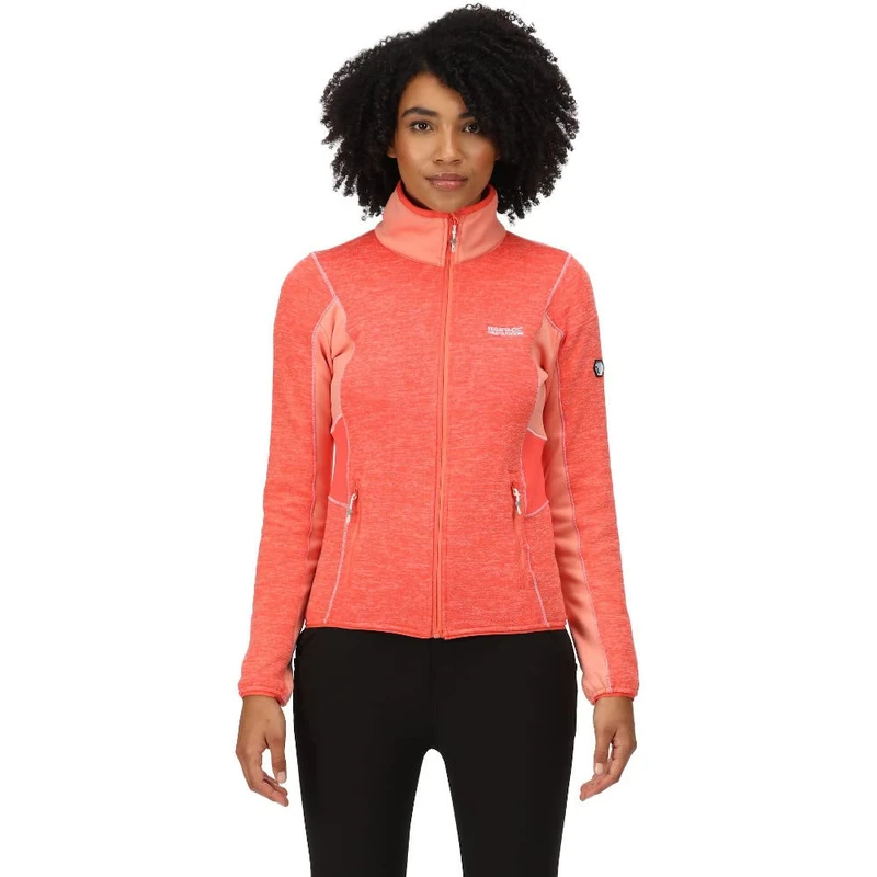 Regatta Womens Lindalla Iii Fleece Top Neon Peach/Fusion Coral XXL
