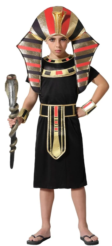Atosa Children's Pharaoh Costume - Black, 3-4 Years Old