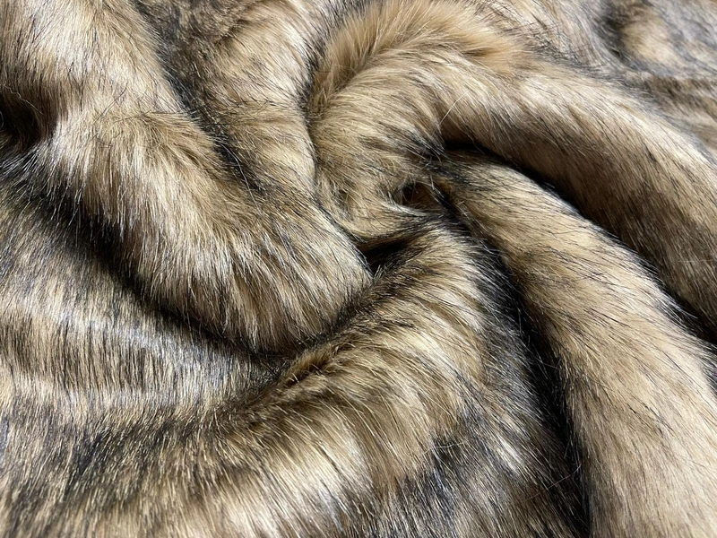 Super Luxury Faux Fur Fabric Material - German Shepherd, 1Mtr - 150cm x 100cm