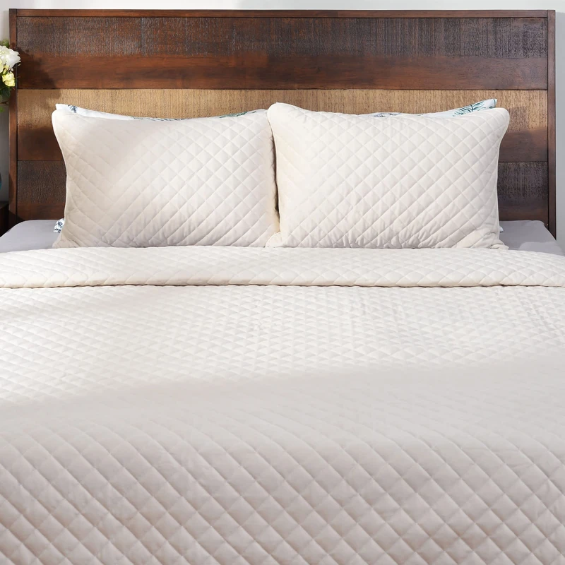 Deco Mex JS0559240W Cover Set 3-Piece Alegra 240 x 260 cm / 50 x 70 cm Cream - Image 1