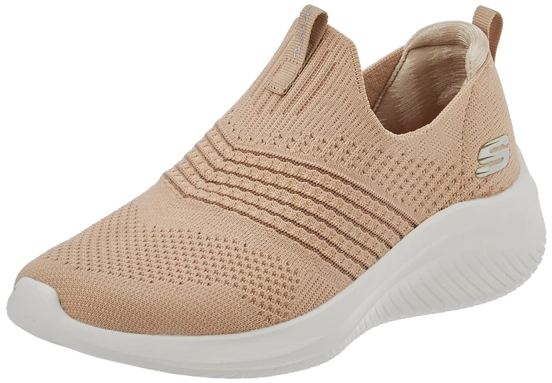 Skechers Women's Ultra Flex 3.0 - Classy Charm Sneaker, Taupe, 4 UK