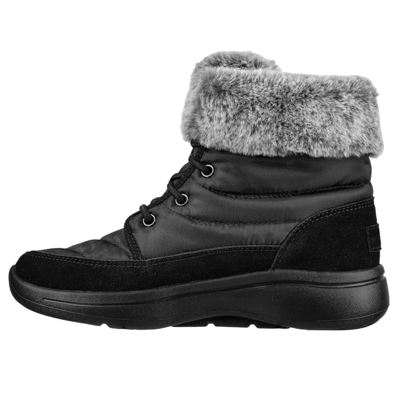 Skechers Women's Glacial Ultra Woodlands, Black/Grey, 6 UK