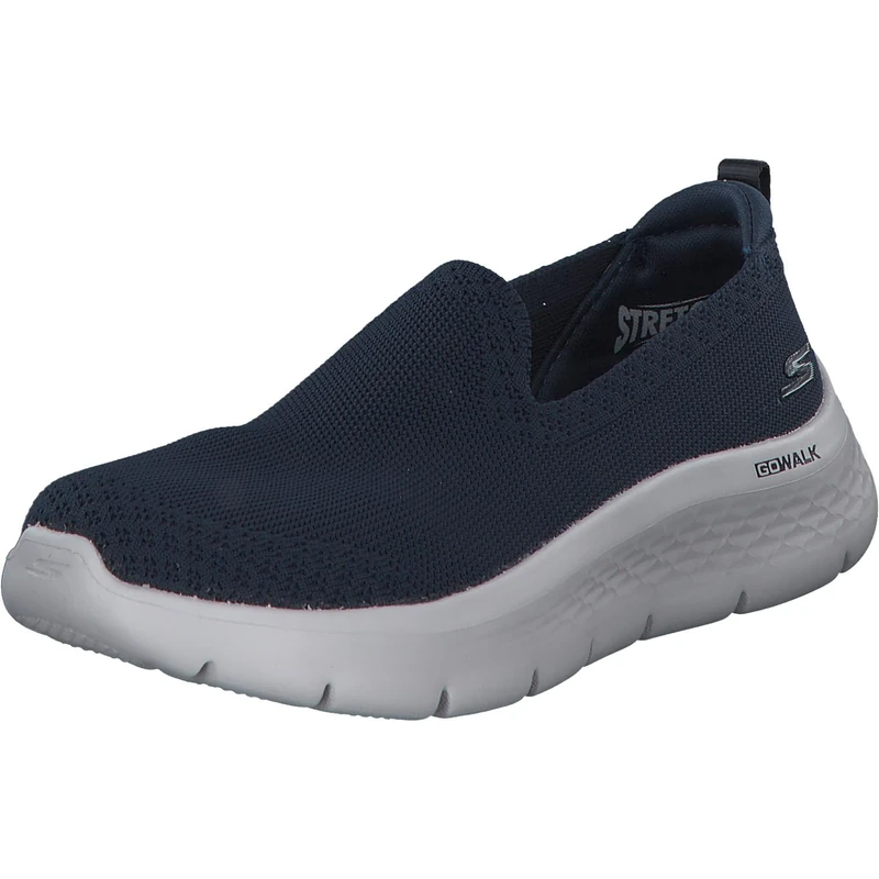 Skechers Women's Go Walk Flex Bright Summer Sneaker, Navy Textile/Trim, 7.5 UK