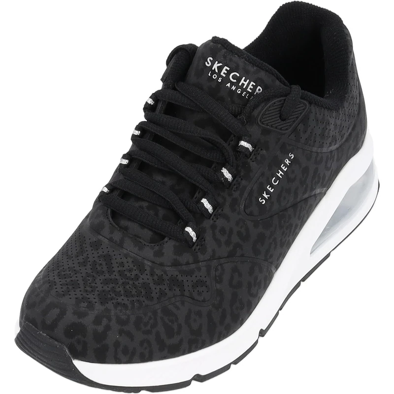 Skechers Women's Uno 2-in-kat-Neato Sneaker, Black, 8 UK