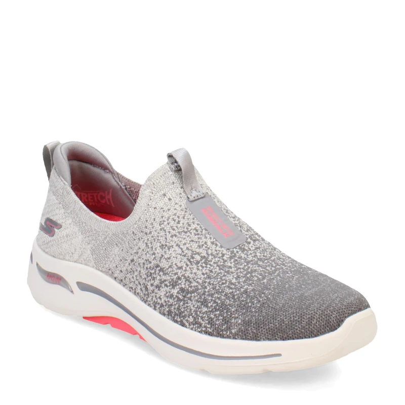 Skechers Women's Go Walk Arch Fit Lunar Views Sneaker, Gray, 8 UK