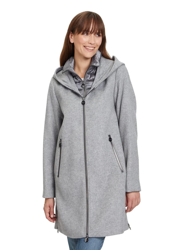 Betty Barclay Women's 7338/1553 Wool Jacket, Light Grey Melange, 36