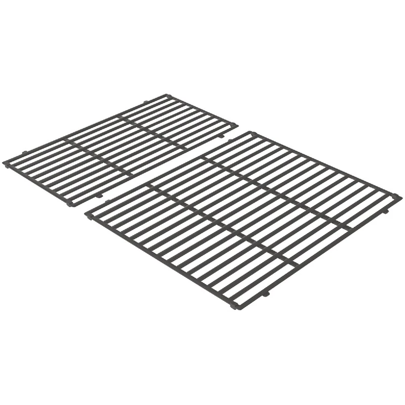 Weber Crafted Grill Grates, Suitable for Genesis 300 Series (from 2016) - Two-Piece, Porcelain-Enamelled Cast Iron - Black (7853)