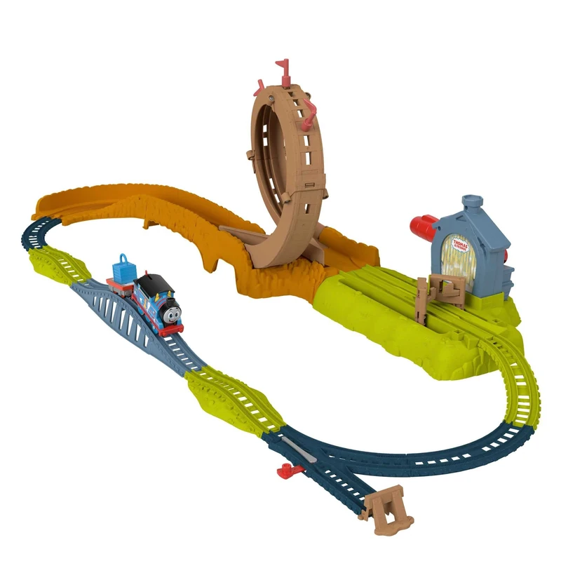 Thomas & Friends Fisher-Price Thomas Super Loop Lance and Sarrow Train, Almost 5m Long Track with Motorized Train, Toy for Kids 3+ Years, HMB93