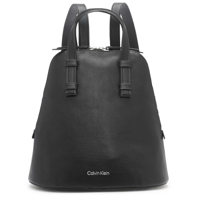Calvin Klein Women's Zina Zip Around Backpack, Black/Silver, One Size - Image 1