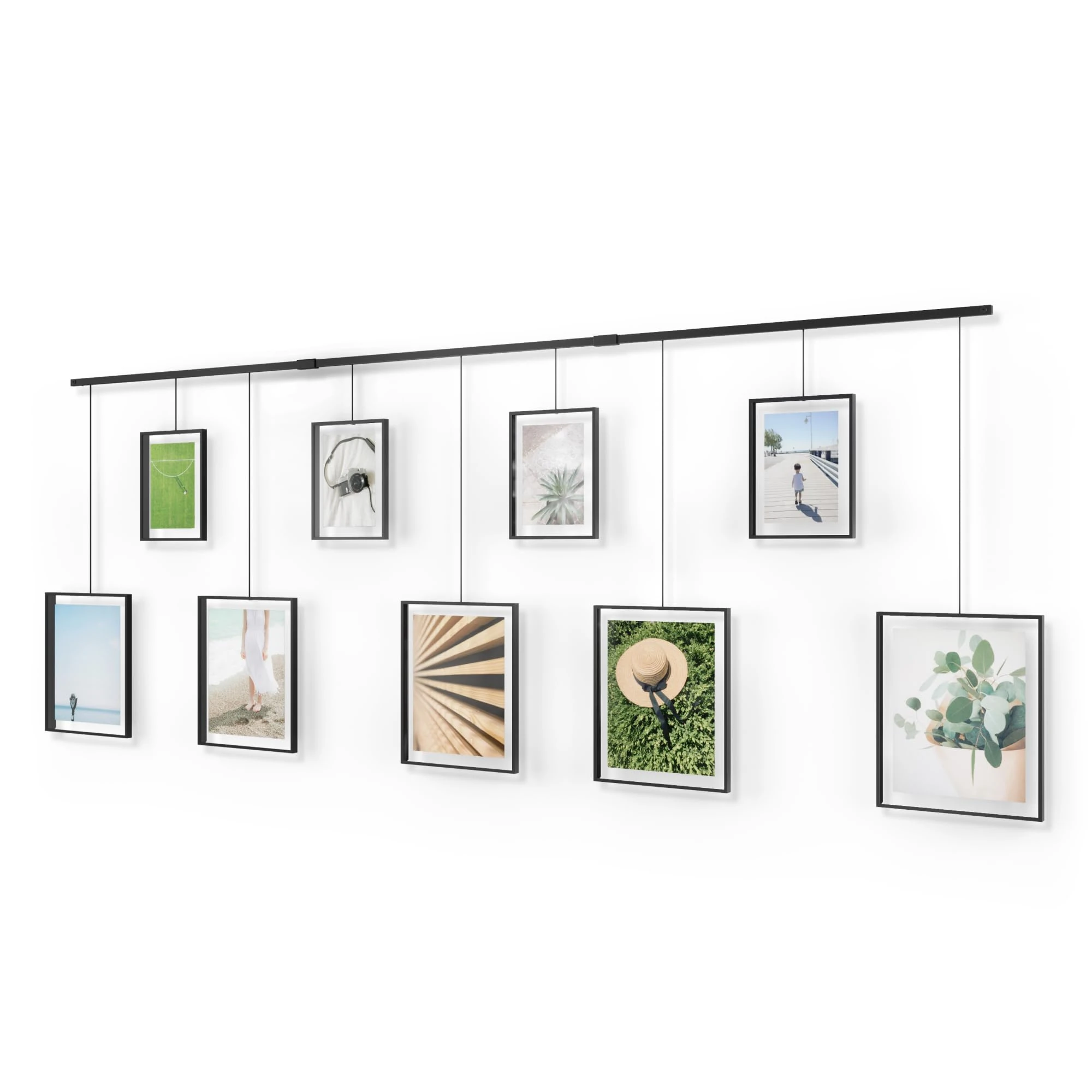 Umbra Exhibit Gallery Frames, Set of 9, 5x7 and 8x10, Black