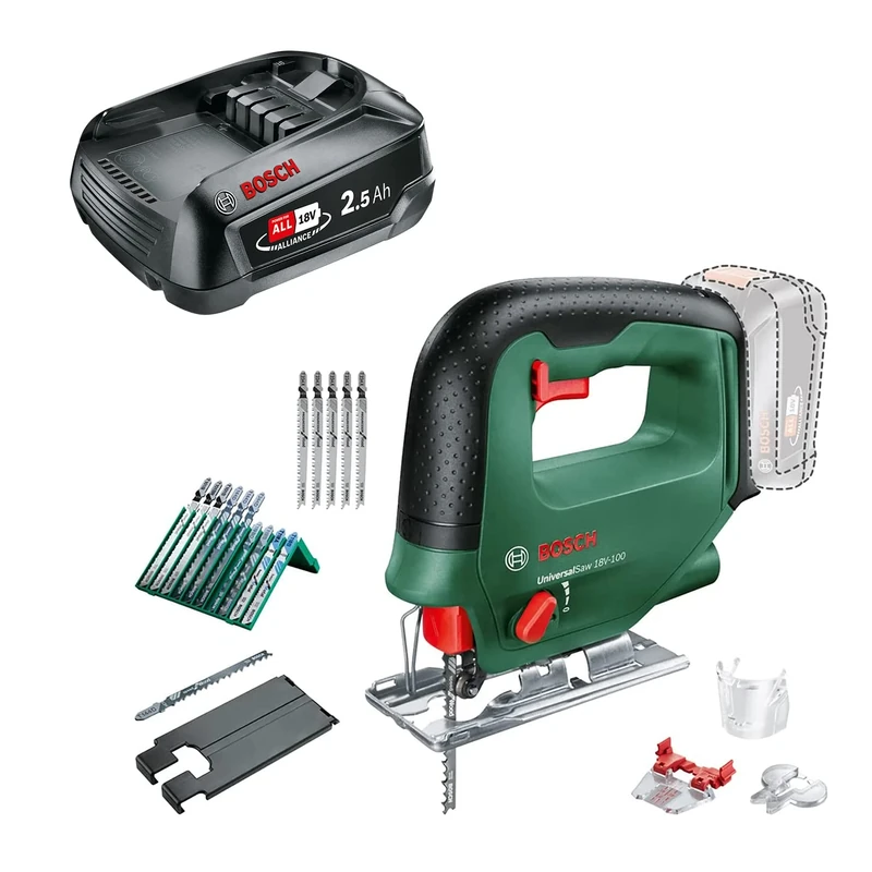 Bosch Home and Garden Cordless Jigsaw UniversalSaw 18V-100 Home and Garden Battery Pack PBA 18V